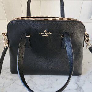 Kate Spade black leather handbag with shoulder strap